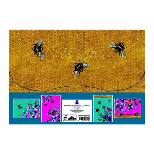 Gibson Gifts Queen Bee Stationery Notecard Collection  