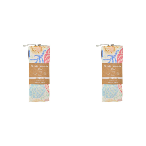 2PK Annabel Trends Linen Laundry Bag 35x50cm - Shelly Beach