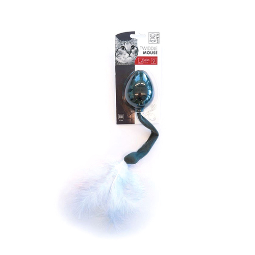 M-Pets 8x6cm Twiddle Mouse Cat/Kitten Pet Toy - Grey