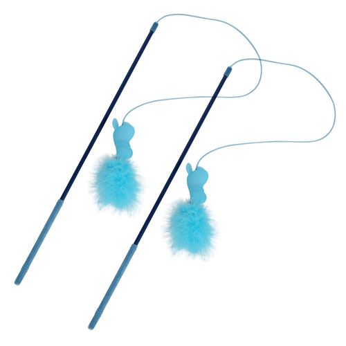 2x M-Pets 43cm Cleo Cat/Kitten Pet Interactive Toy Wand