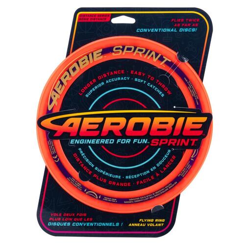 Aerobie Sprint Flying Ring Flying Disc 10" Red 7y+