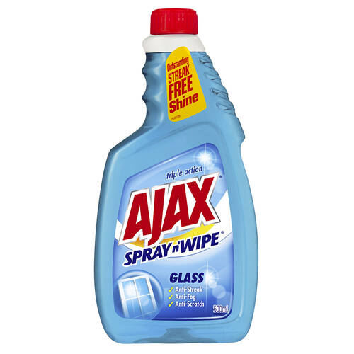 Ajax Spray N Wipe Glass Cleaner Refill 500ml