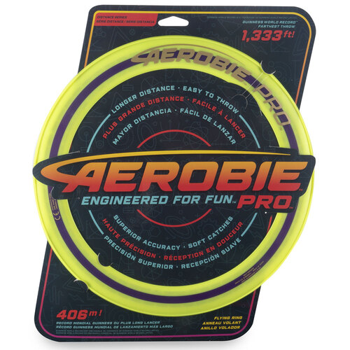 Aerobie Pro Flying Ring Flying Disc 13" Green 12y+
