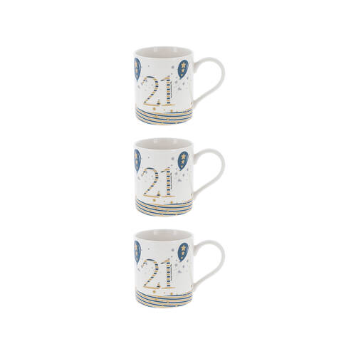 3PK Gibson Gifts Rush Birthday Mens 21st Mug R Cup w/ Handle