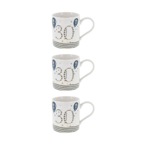 3PK Gibson Gifts Rush Birthday Mens 30th Mug R Cup w/ Handle