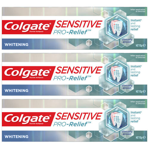 3x Colgate 110g Sensitive Pro Relief Whitening Tooth Paste