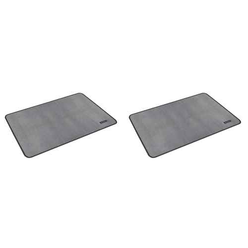 2x Paws & Claws 70x100cm Lux Velvet Dog Blanket - Dark Grey