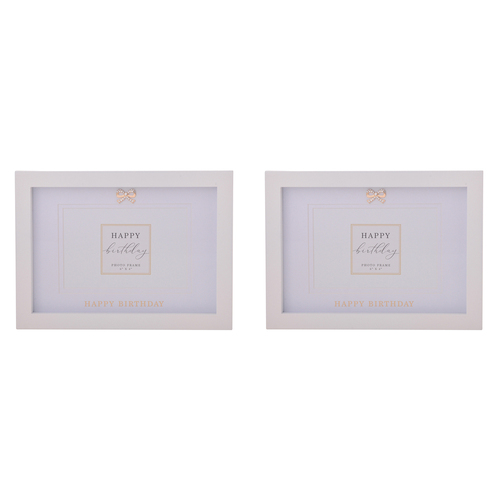 2PK Gibson Gifts Jewelled Birthday Picture/Photo Frame 6x4" Rectangle