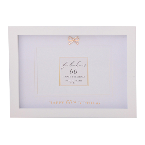 Gibson Gifts Jewelled 60th Picture/Photo Frame 6x4" Rectangle