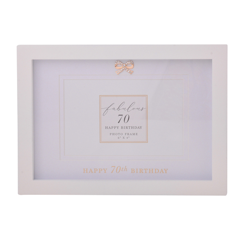 Gibson Gifts Jewelled 70th Picture/Photo Frame 6x4" Rectangle