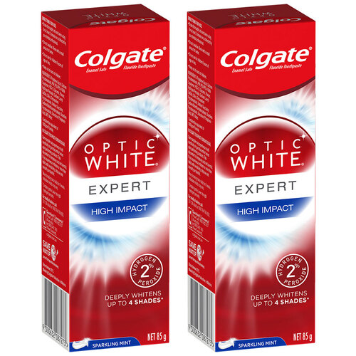 2PK Colgate 85g Optic White Tooth Paste - High Impact