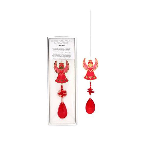 Gibson Gifts Birthstone January Angel Suncatcher Display
