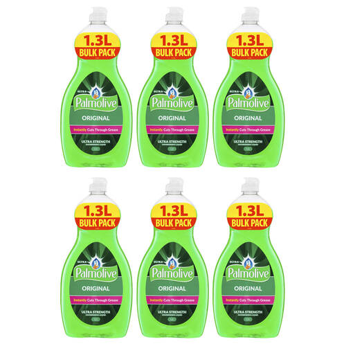 6PK Palmolive 1.3L Original Ultra Strength Dishwashing Liquid