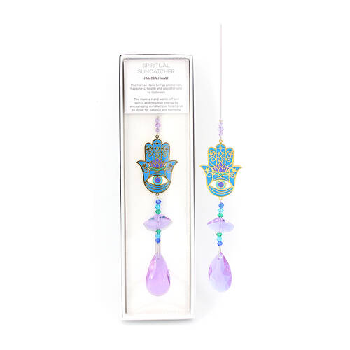 Gibson Gifts Spiritual Suncatcher Hamsa Hand Display Decor