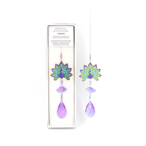Gibson Gifts Spiritual Suncatcher Peacock Display Decor
