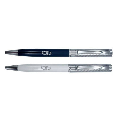 2pc Gibson Gifts Mr & Mrs Wedding Pen Set Writing Ballpoint Stationery