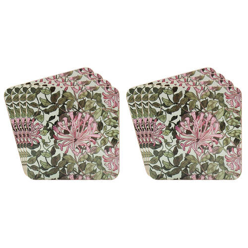 2x 4pc Gibson Gifts Honeysuckle Coaster Square Drink Pad Set