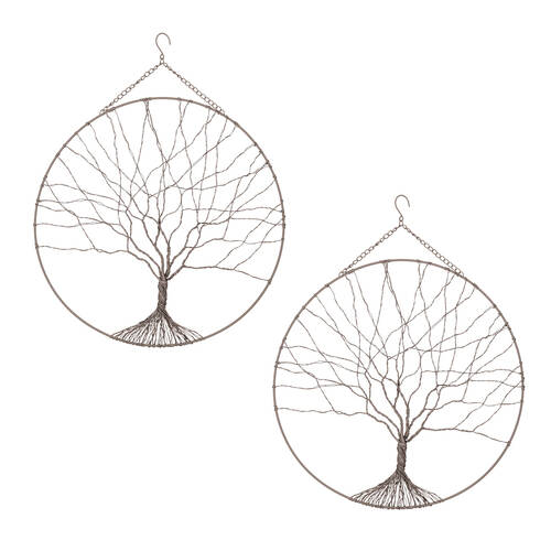 2x Tree of Life 41cm Wire Metal Ornament Decor Large - Assorted