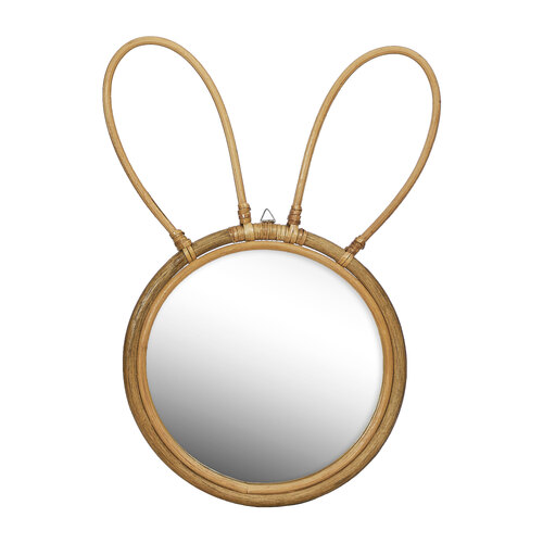 Cooper & Co. Lucia Rattan Woven Rabbit Wall Mirror Home Decor 51cm