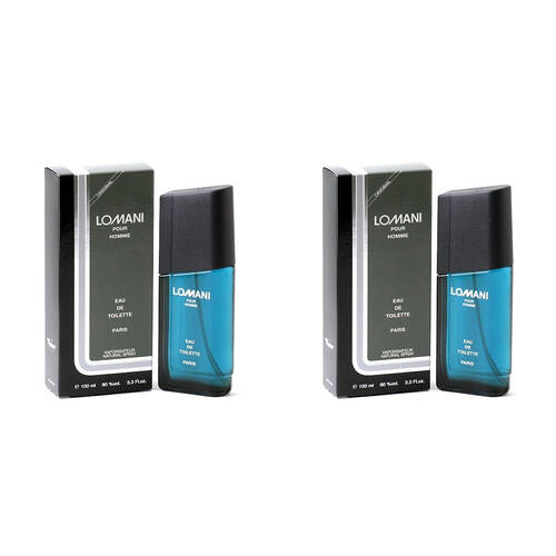 2PK Lomani Pour Homme EDT Eau De Toilette Fragrance Perfume Spray For Men 100ml