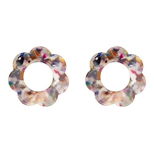 8pc Annabel Trends Napkin Rings Scallop Edge 6cm - Gemstone