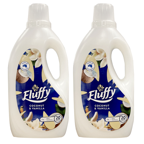 2PK Fluffy 2L Liquid Fabric Conditioner Coconut & Vanilla