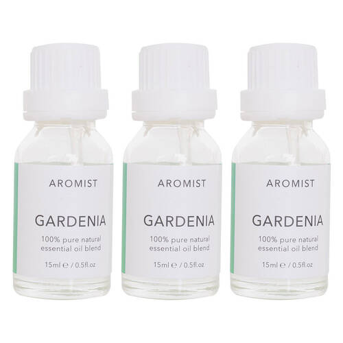 3PK Gibson Gifts 15ml Aromist Oil Gardenia Natural Essential Blend