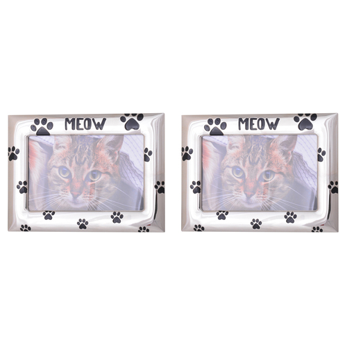 2PK Gibson Gifts Meow Frame Home/Living Room Decor 6x4cm