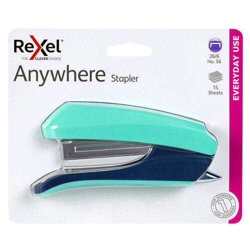Rexel Anywhere 15 Sheets Half Strip Stapler Green