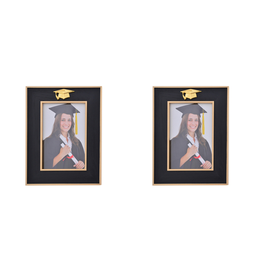 2PK Gibson Gifts Golden Graduation 4x6'' Photo Frame Rectangle