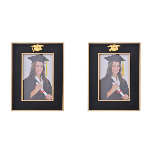2PK Gibson Gifts Golden Graduation 5x7'' Photo Frame Rectangle