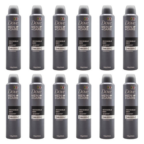 12PK Dove 148g/254ml Men Antiperspirant Underarm Deodorant Invisible Dry