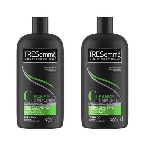 2PK Tresemme Moisturising Cleanse & Replenish Shampoo For All Hair Types 900ml
