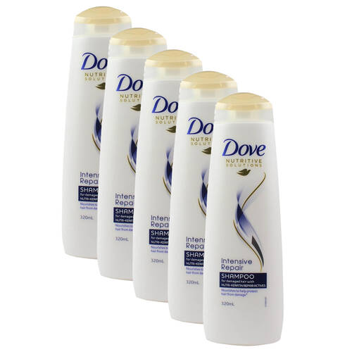 5PK Dove 320ml Shampoo Intensive Repair For Damaged Hair