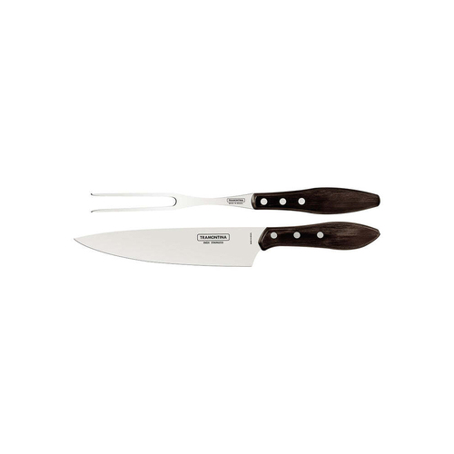 2pc Tramontina Churrasco Polywood Knife & Fork Barbecue Set