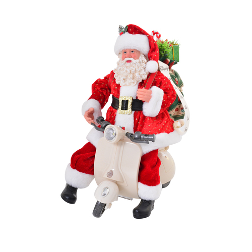 Gibson Gifts Classic Santa w/ Scooter Figurine Home Decor 24x25cm
