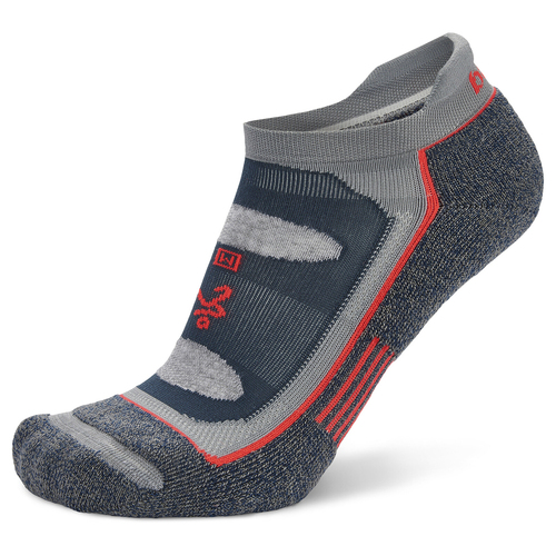 Balega Blister Resist No Show Running Sports Socks Large Grey/Red