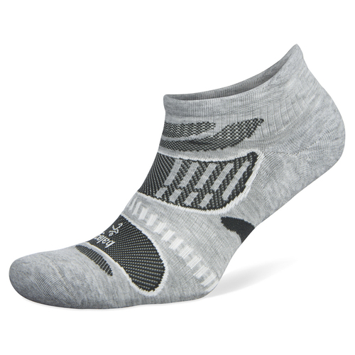 Balega Ultralight No Show Tab Running Sports Socks XL Grey/White