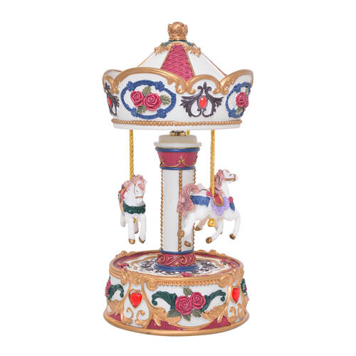 Gibson Gifts Musical Christmas Decoration Carousel Small 90x90x180mm