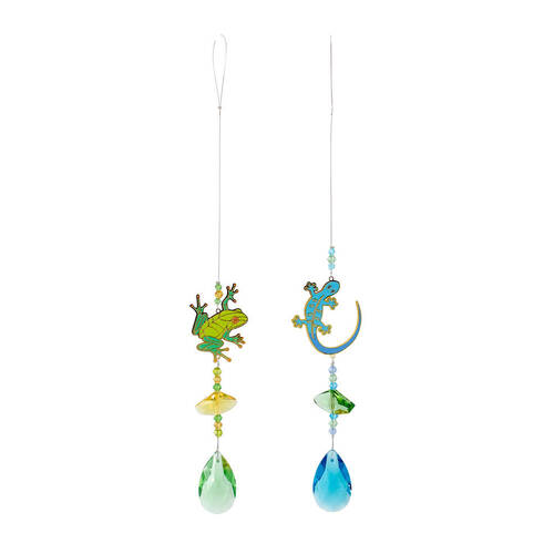 2pc Gibson Gifts Eternity Aussie Suncatcher Frog/Gecko Decor Combo Set