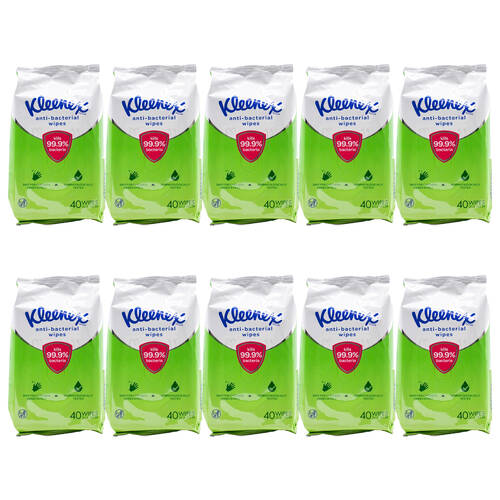 400pc Kleenex Wet Wipes Anti-Bacterial Cleaning Cloth 20x15cm