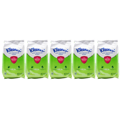 200pc Kleenex Wet Wipes Anti-Bacterial Cleaning Cloth 20x15cm