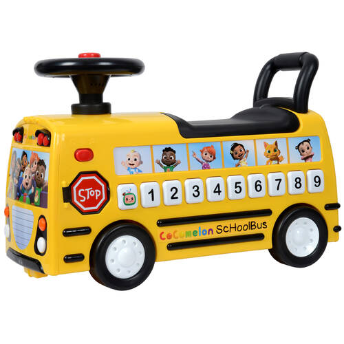 Cocomelon Foot to Floor Musical Bus Kids Ride On Toy 12m+ 35.4x54.4x24cm Yellow