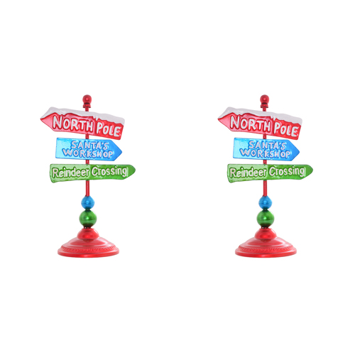 2PK Gibson Gifts Lustre Xmas 3 Arrows Sign Home Decor 40x22cm