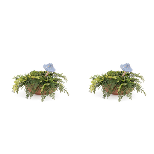 2x Ceramic 27cm Mushroom Garden Decor Blue Large - Assorted