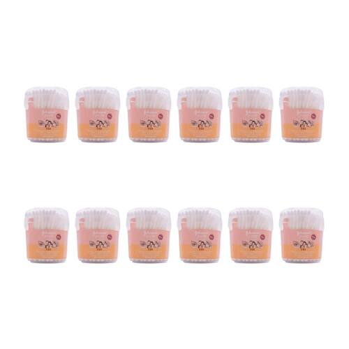 12x 150pc Johnson's Pure Cotton Buds Applicator w/ Paper Sticks Care