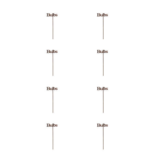 8PK A.FRESCO Metal Stake Bulbs Garden Ornament Decor 60cm - Rust