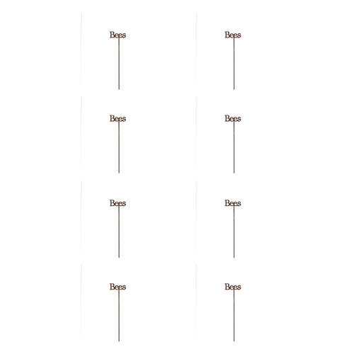 8PK A.FRESCO Metal Stake Bees Garden Ornament Decor 60cm - Rust