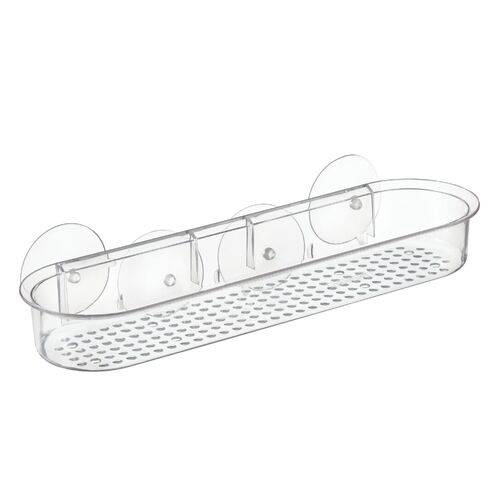 iDesign Classic 38x11cm Suction Shelf Shower/Tub Caddy - Clear
