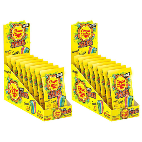2x 8pc Chupa Chups Sour Bites Candy Bag 193.6g